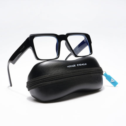 Voyage Exclusive Black Wayfarer Eyeglasses for Men & Women - MG5384-C1