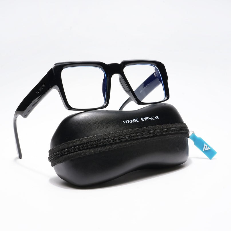 Voyage Exclusive Black Wayfarer Eyeglasses for Men & Women - MG5384-C1
