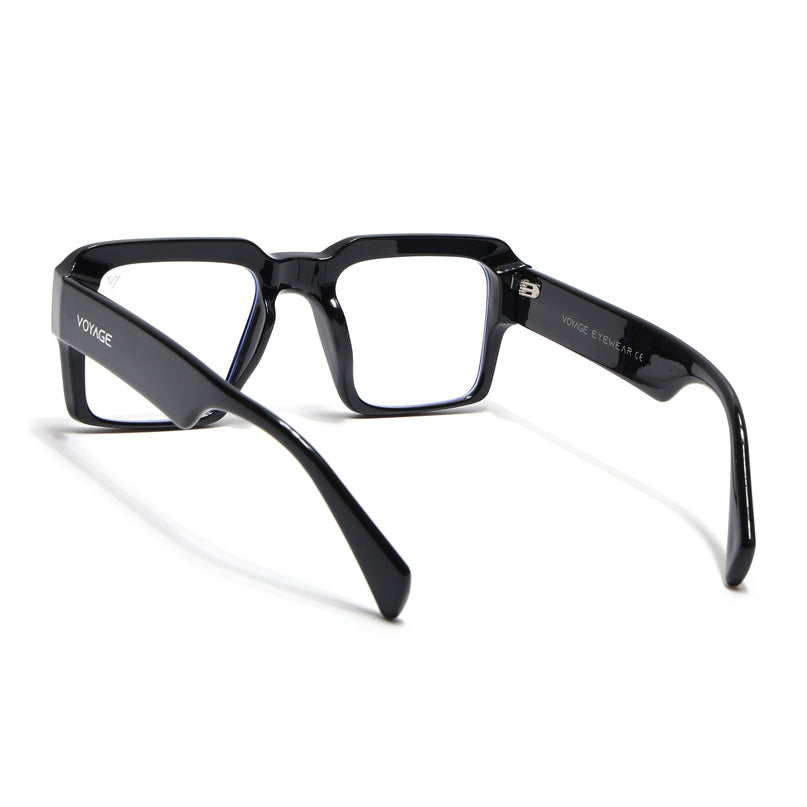 Voyage Exclusive Black Wayfarer Eyeglasses for Men & Women - MG5384-C1