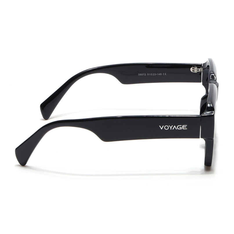 Voyage Exclusive Black Wayfarer Eyeglasses for Men & Women - MG5384-C1