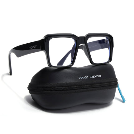 Voyage Exclusive Black Wayfarer Eyeglasses for Men & Women - MG5384-C1