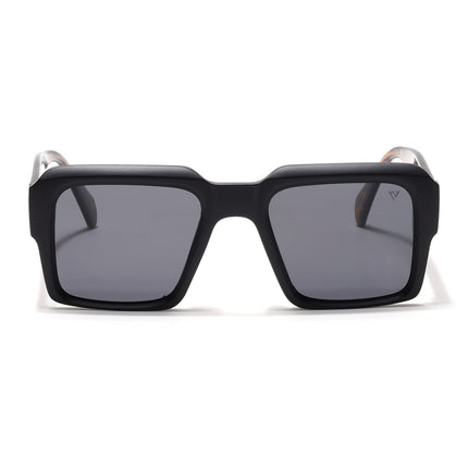 Flux | Matte Black Wayfarer Polarized Sunglasses - PMG4751