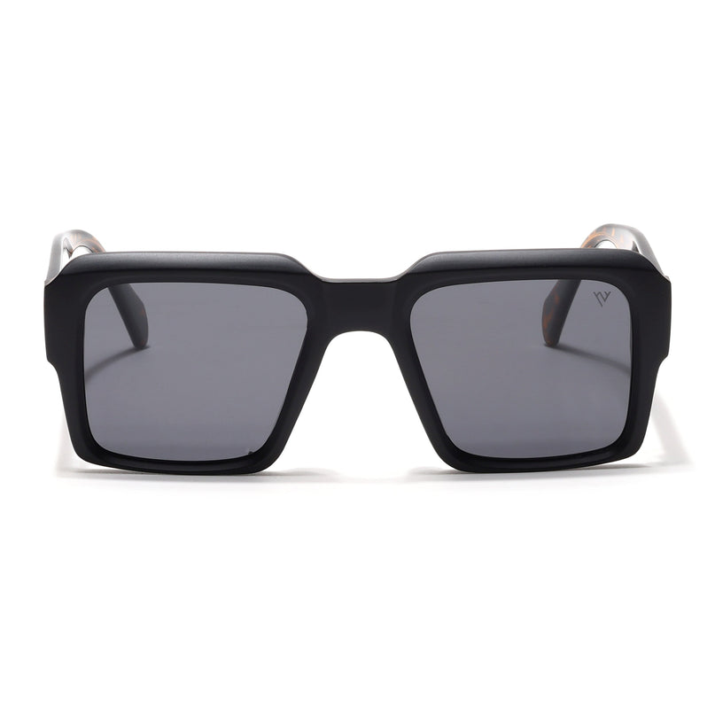 Flux | Matte Black Wayfarer Polarized Sunglasses - PMG4751