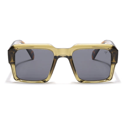 Flux | Demi Transparent Green Wayfarer Polarized Sunglasses - PMG4754