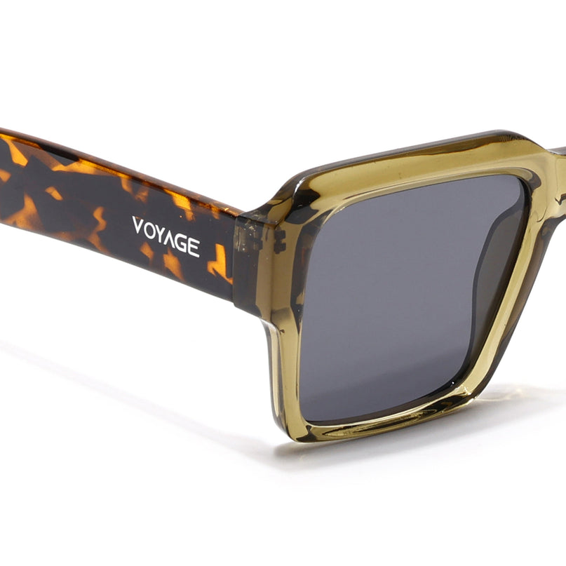Flux | Demi Transparent Green Wayfarer Polarized Sunglasses - PMG4754
