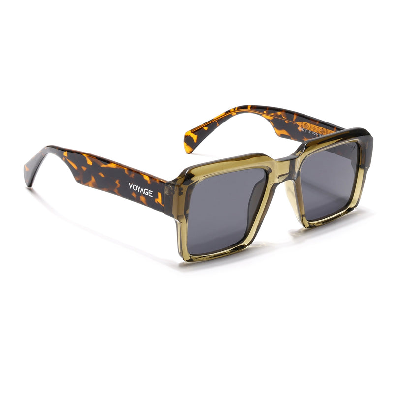 Flux | Demi Transparent Green Wayfarer Polarized Sunglasses - PMG4754