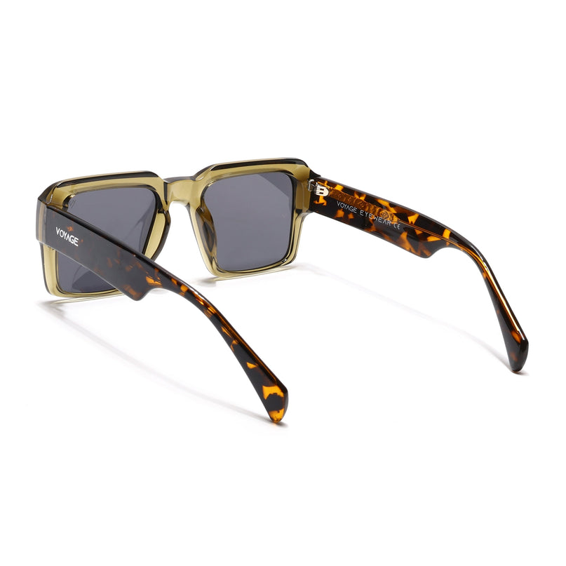 Flux | Demi Transparent Green Wayfarer Polarized Sunglasses - PMG4754