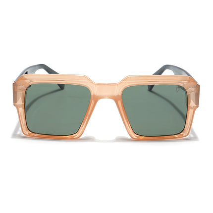 Flux | Wayfarer Polarized Sunglasses (Green Lens | Brown Frame - PMG4928)