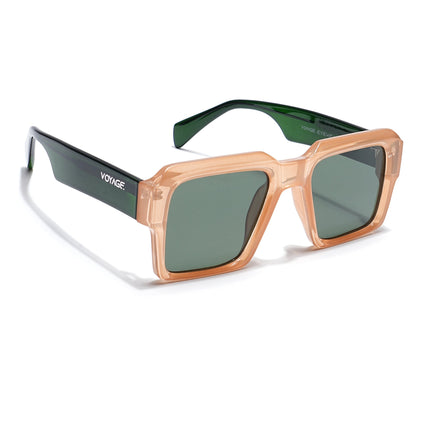 Flux | Wayfarer Polarized Sunglasses (Green Lens | Brown Frame - PMG4928)