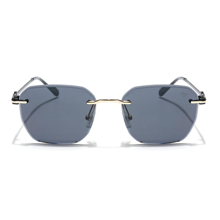 Tiger | Rimless Sunglasses (Black Lens) | MG6346