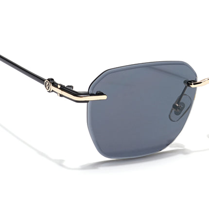 Tiger | Rimless Sunglasses (Black Lens) | MG6346