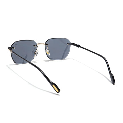 Tiger | Rimless Sunglasses (Black Lens) | MG6346