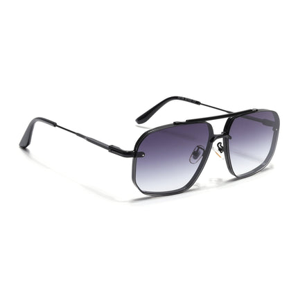 Wayfarer Sunglasses for Men & Women (Grey & Clear Lens | Black Frame - MG6883)
