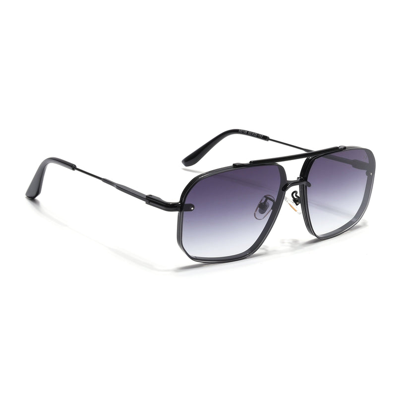 Wayfarer Sunglasses for Men & Women (Grey & Clear Lens | Black Frame - MG6883)