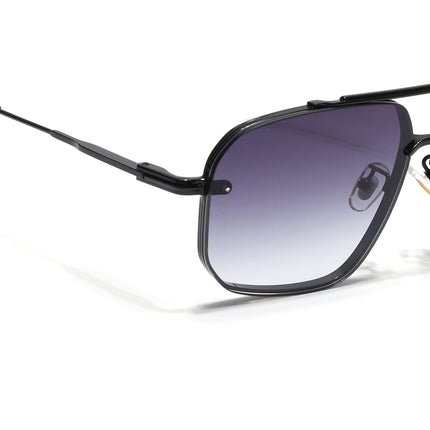 Wayfarer Sunglasses for Men & Women (Grey & Clear Lens | Black Frame - MG6883)
