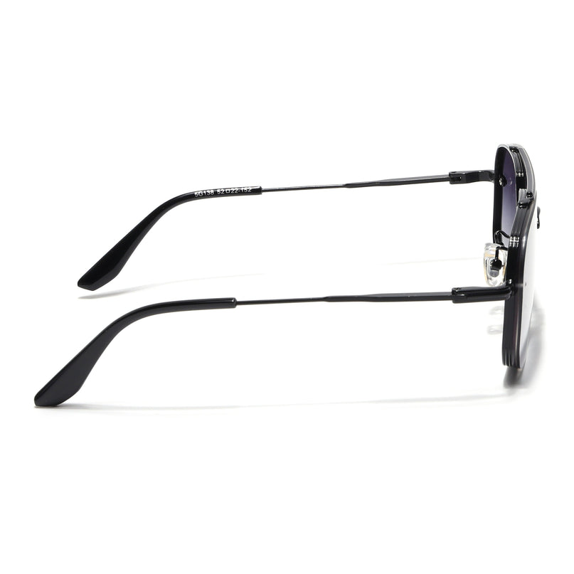 Wayfarer Sunglasses for Men & Women (Grey & Clear Lens | Black Frame - MG6883)