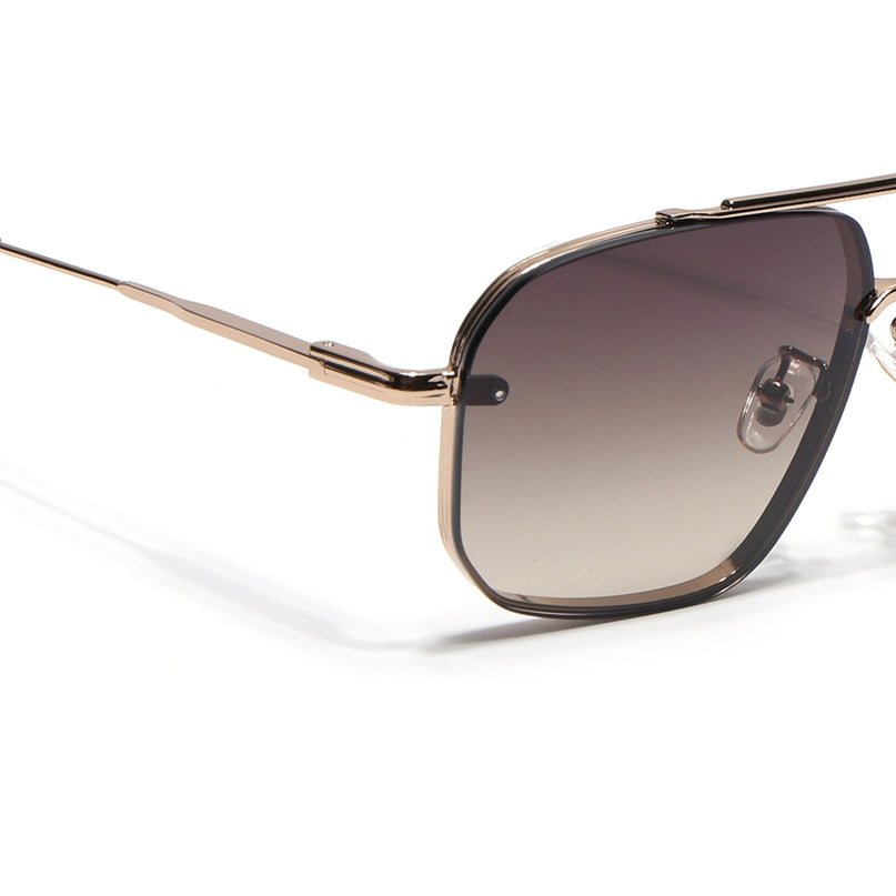 Wayfarer Sunglasses for Men & Women (Olive & Clear Lens | Golden Frame - MG6884)