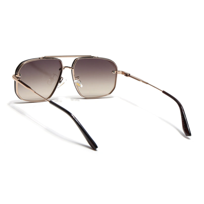 Wayfarer Sunglasses for Men & Women (Olive & Clear Lens | Golden Frame - MG6884)