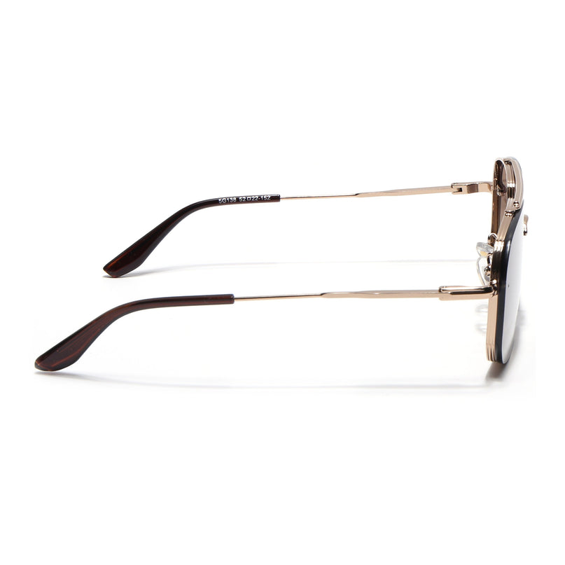 Wayfarer Sunglasses for Men & Women (Olive & Clear Lens | Golden Frame - MG6884)