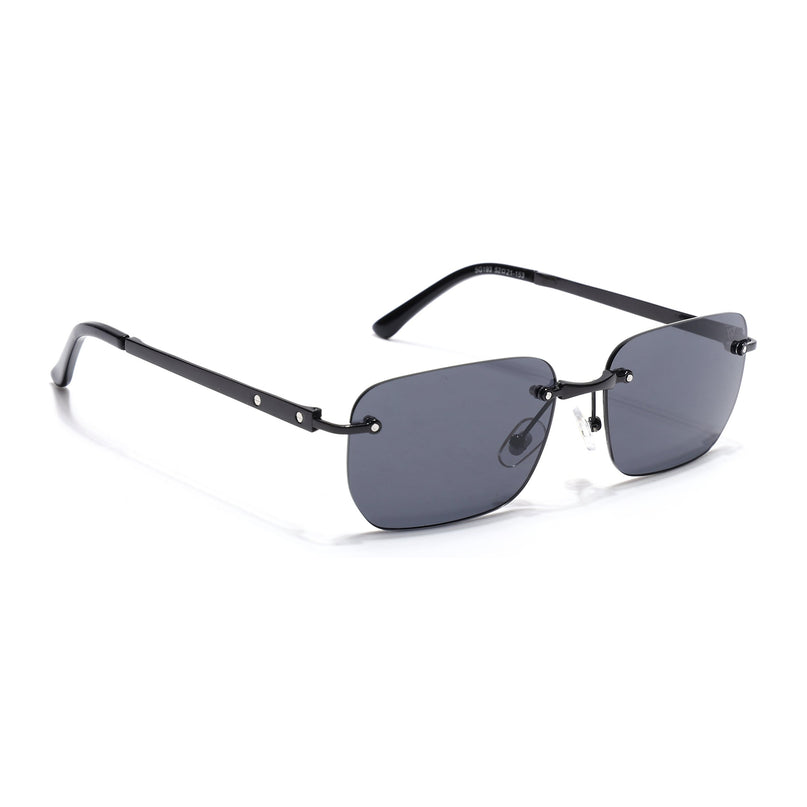Rayn | Black Rimless Sunglasses | Black Frame - MG7601