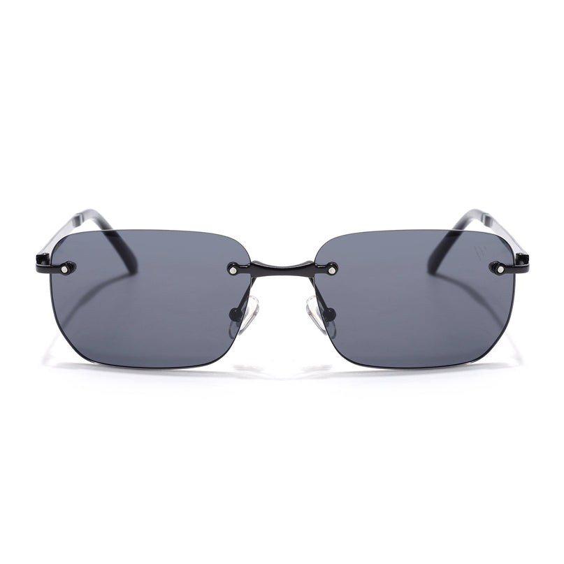 Rayn | Black Rimless Sunglasses | Black Frame - MG7601
