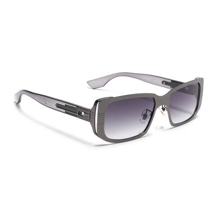 Rectangle Sunglasses for Men & Women (Olive & Clear Lens | Grey Frame - MG6896)