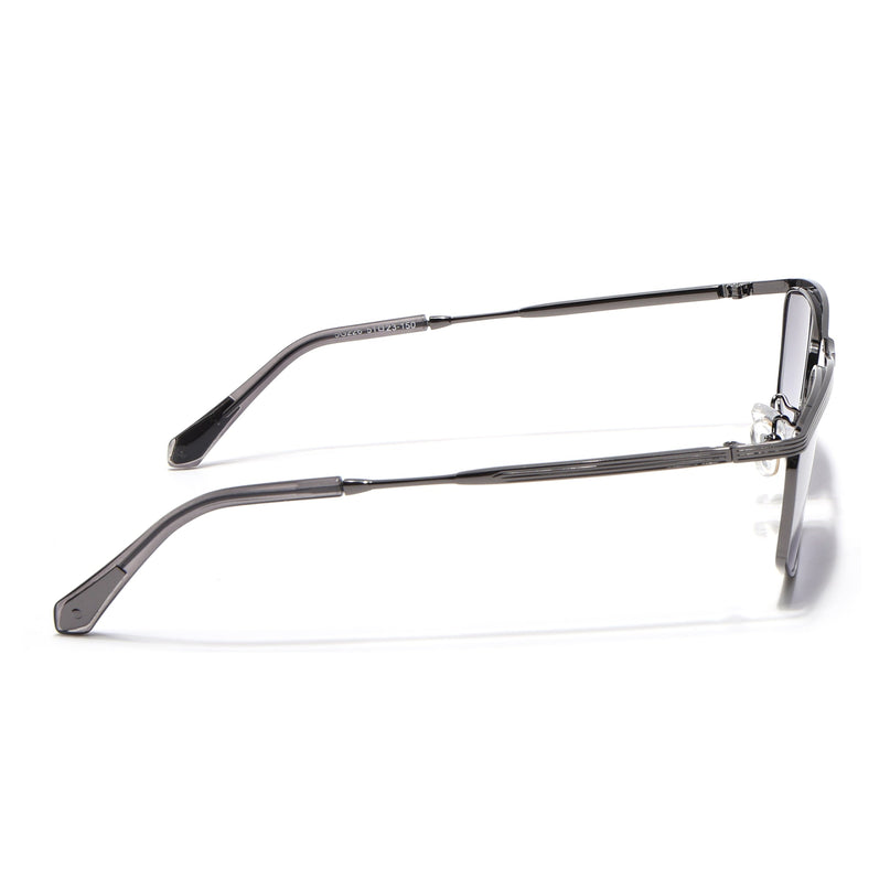 Rectangle Sunglasses for Men & Women (Grey & Clear Lens | Grey Frame - MG6902)
