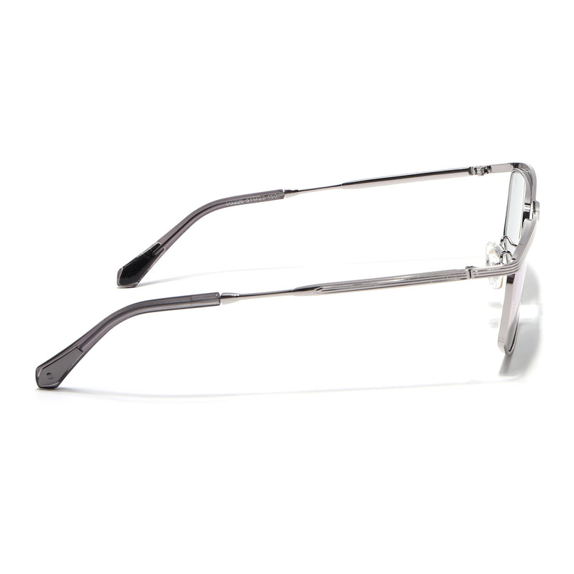 Rectangle Sunglasses for Men & Women (Clear Lens | Silver Frame - MG6903)