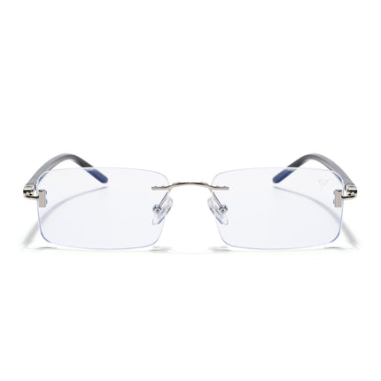 Voyage Silver Rimless Eyeglasses for Men & Women (5G238FMG7385-C1)