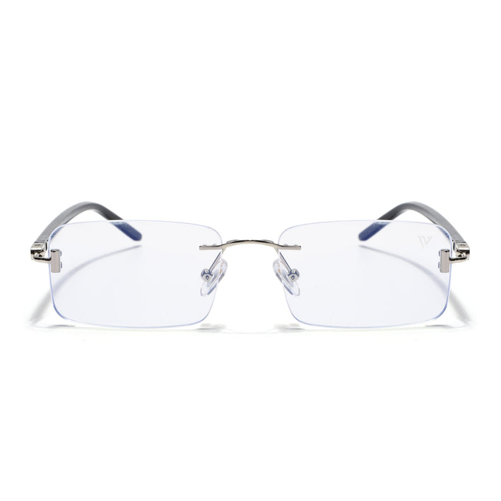 Voyage Silver Rimless Eyeglasses for Men & Women (5G238FMG7385-C1)