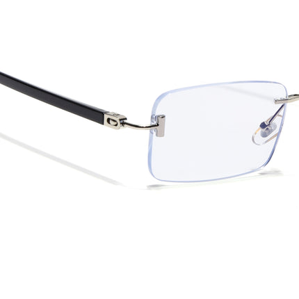 Voyage Silver Rimless Eyeglasses for Men & Women (5G238FMG7385-C1)