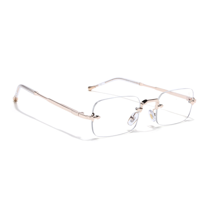 Voyage Golden Rimless Eyeglasses for Men & Women (5G260FMG8192)