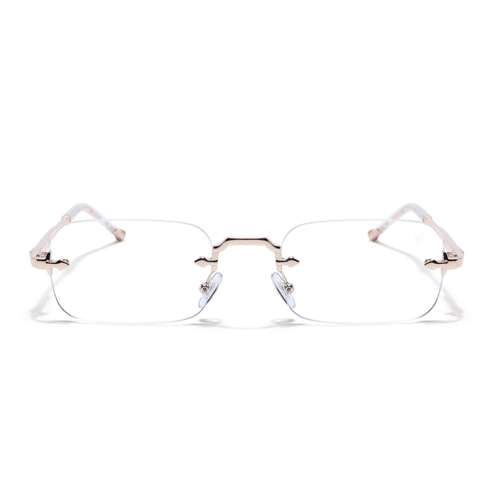 Voyage Golden Rimless Eyeglasses for Men & Women (5G260FMG8192)