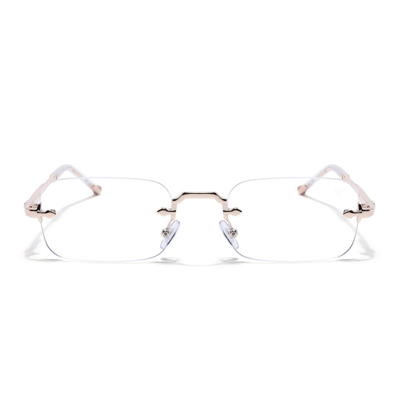 Voyage Golden Rimless Eyeglasses for Men & Women (5G260FMG8192)