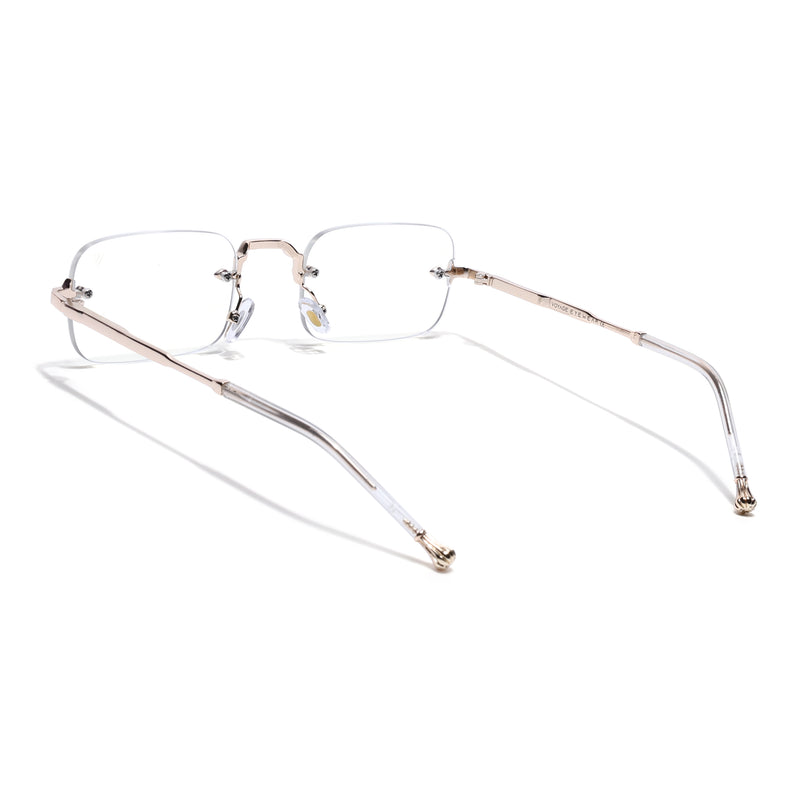 Voyage Golden Rimless Eyeglasses for Men & Women (5G260FMG8192)