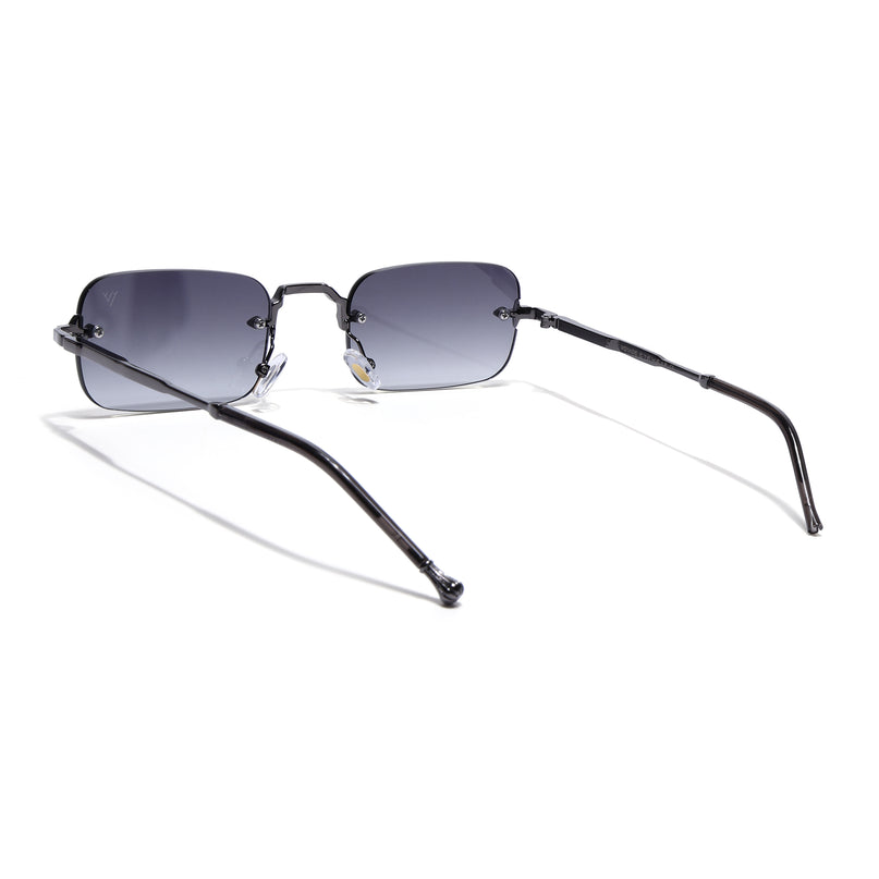 Rimless Sunglasses for Men & Women (Olive Lens | Grey Frame - MG8172)
