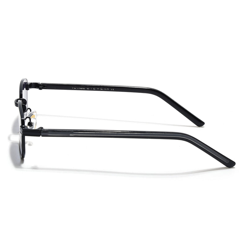 Rectangle Sunglasses for Men & Women (Grey & Clear Lens | Black Frame - MG7647)