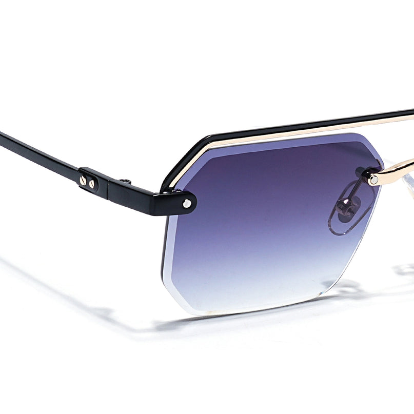 Grey & Clear Half Rim SunglassesLens | Black Frame  - MG7769