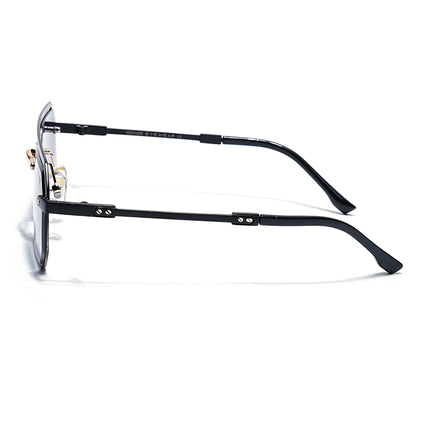 Grey & Clear Half Rim SunglassesLens | Black Frame  - MG7769