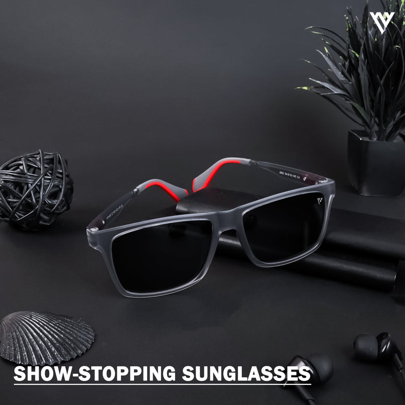 Active Grey Wayfarer Polarized Sunglasses - PMG4475