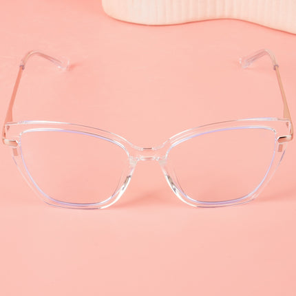 Voyage Glam Transparent Cateye TR Clip-On Polarized Sunglasses for Women - PMG4819-C2