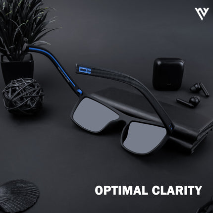 Black Wayfarer Polarized Sunglasses - PMG4294)