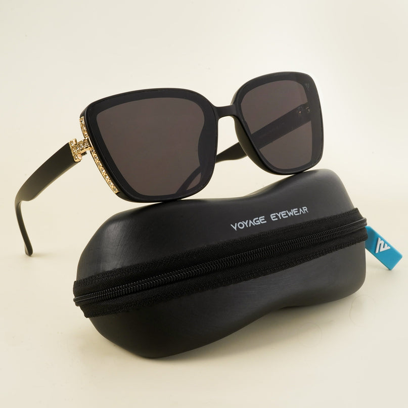 Matt Black Cateye Sunglasses - MG4926
