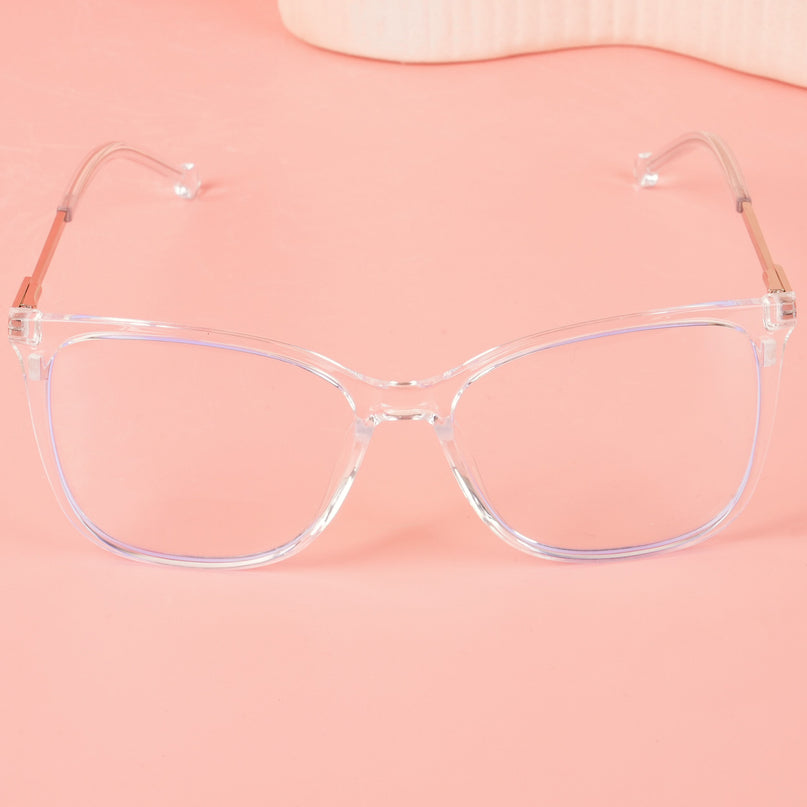 Voyage Glam Transparent Cateye TR Clip-On Polarized Sunglasses for Women - PMG4822-C3