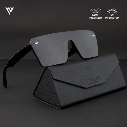 illume | Shine Black Wayfarer Polarized Sunglasses - PMG3970