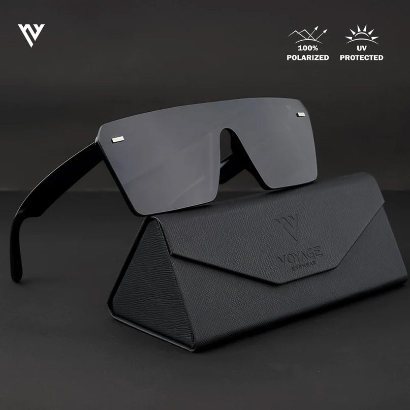illume | Shine Black Wayfarer Polarized Sunglasses - PMG3970