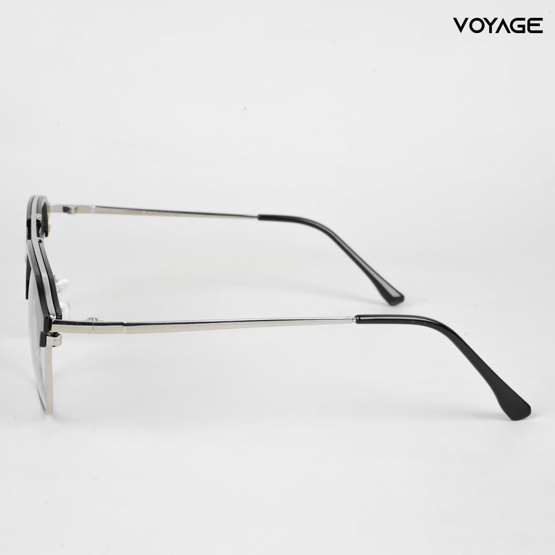 Voyage photochromic Silver & Black Wayfarer Eyeglasses for Men & Women - MG5076-C2