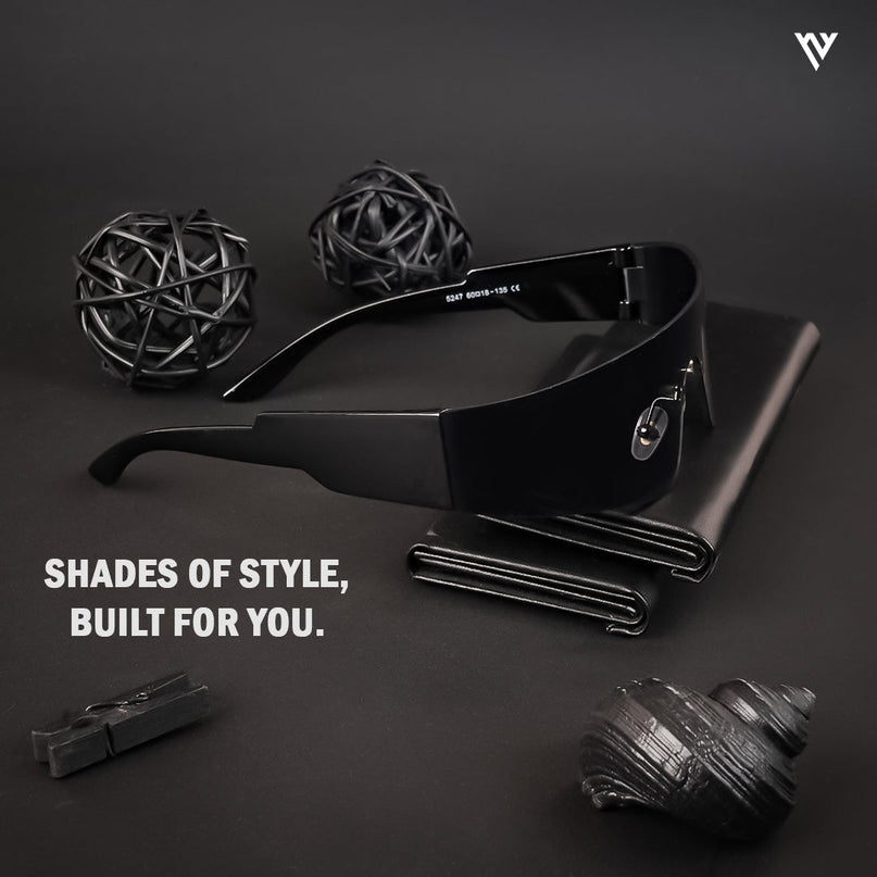 Xylar | Black Wrap Around Polarized Sunglasses - PMG4022