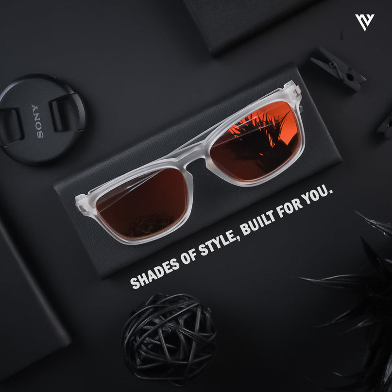 Aegis | Red Wayfarer Polarized Sunglasses - PMG3974