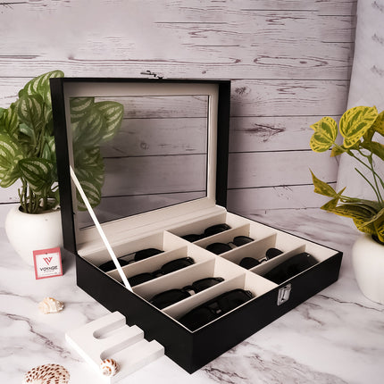 Voyage Black Square Sunglasses or Eyeglasses Storage Box (No Logo)